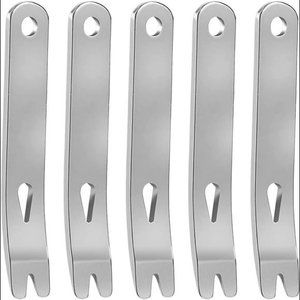 5 Pack Mini Stainless Steel Pocket Pry Bar Crowbar Multifunction EDC Tool